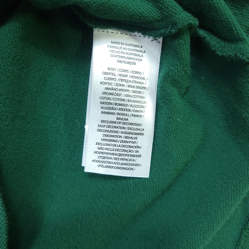 Polo Ralph Lauren Polo Shirt Mens Large Green Custom Slim Fit Short Sleeve - Picture 8 of 9